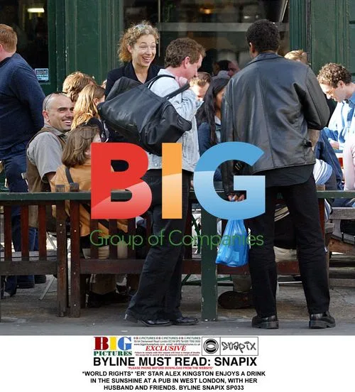 Alex Kingston Enjoys Pub Outing with Husband and Friends