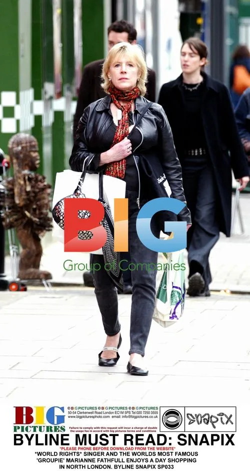 Marianne Faithfull Shopping in North London