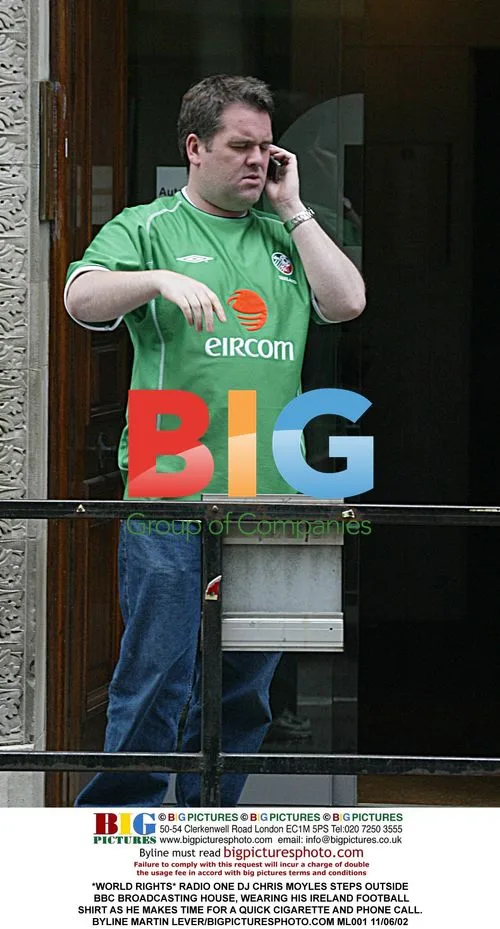 DJ Chris Moyles steps outside BBC