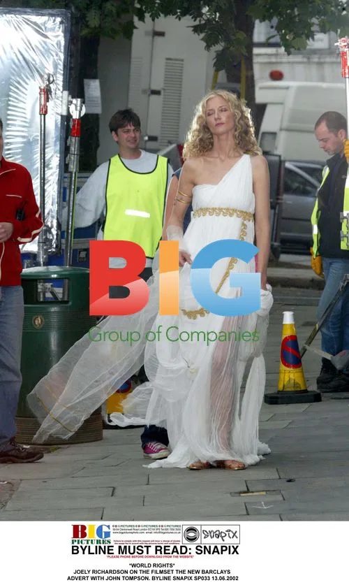 Joely Richardson on Barclays Advert Filmset