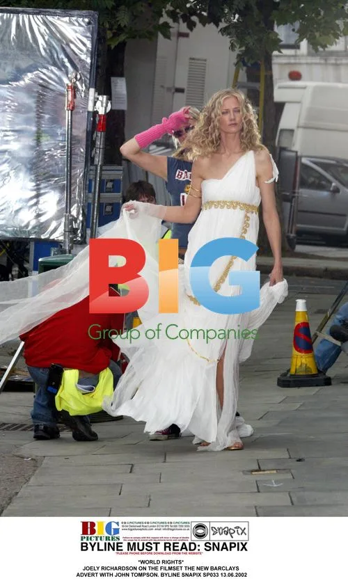 Joely Richardson on Barclays Advert Filmset