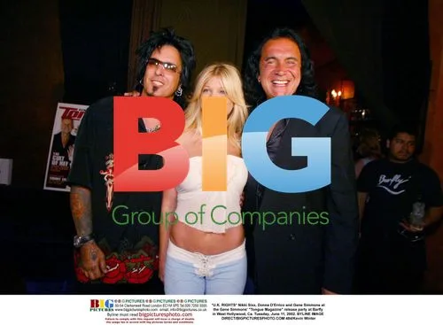 Nikki Sixx, Donna D'Errico and Gene Simmons at Magazine Release Party
