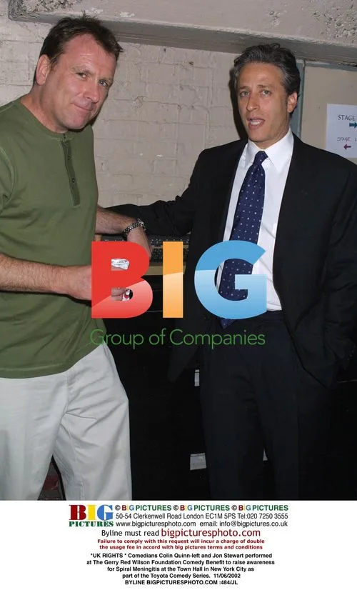 Comedians Colin Quinn and Jon Stewart at NYC Benefit
