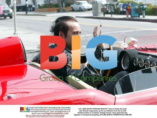 Nicolas Cage picks up son Weston in Ferrari