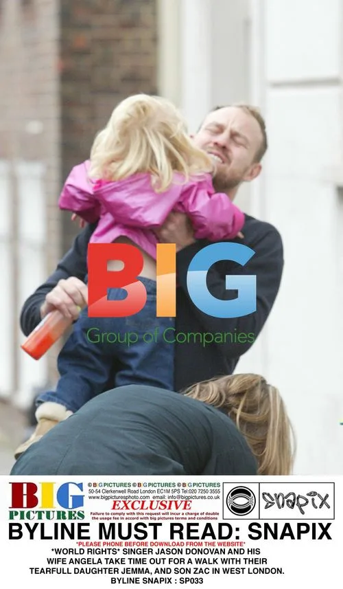 Jason Donovan and Family Walk in London