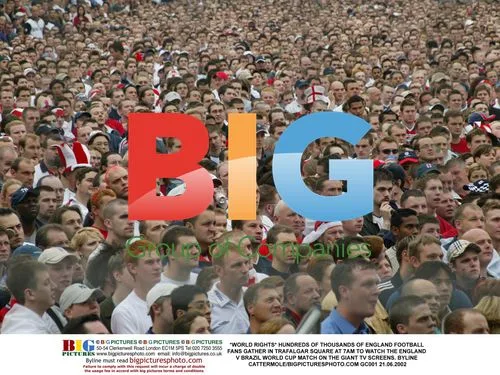 Crowds Watch England vs Brazil World Cup Match