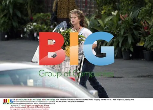 Rachael Hunter shops with son in West Hollywood