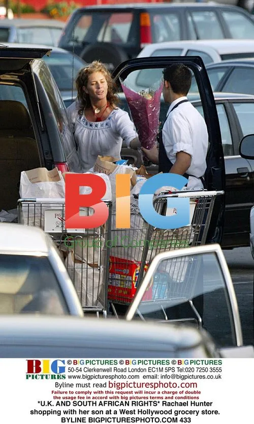 Rachael Hunter shopping with son in West Hollywood