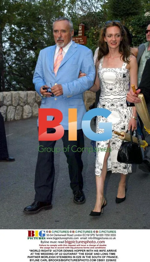 Dennis Hopper arrives at The Edge's wedding