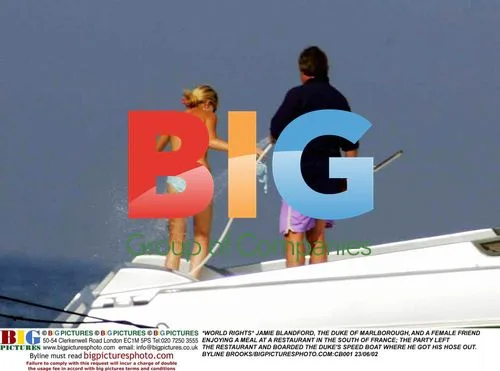 DUKE OF MARLBOROUGH AND FRIEND BOARDED SPEEDBOAT