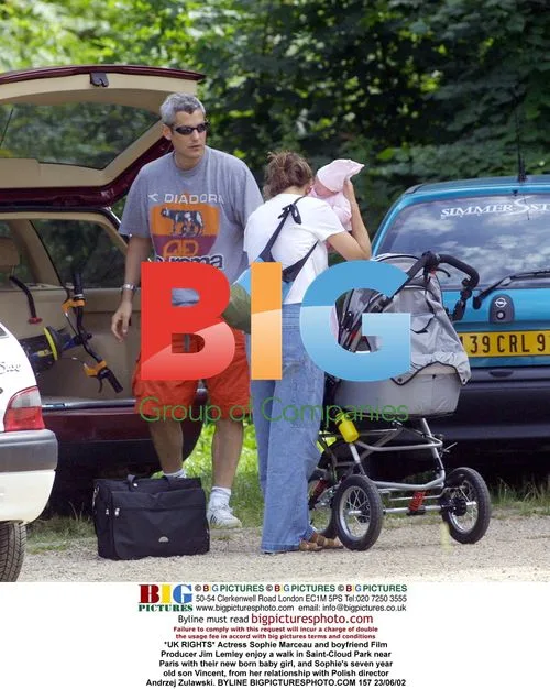 Sophie Marceau and Jim Lemley with family