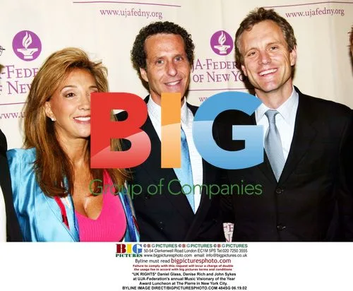 Daniel Glass, Denise Rich and John Sykes at UJA Event