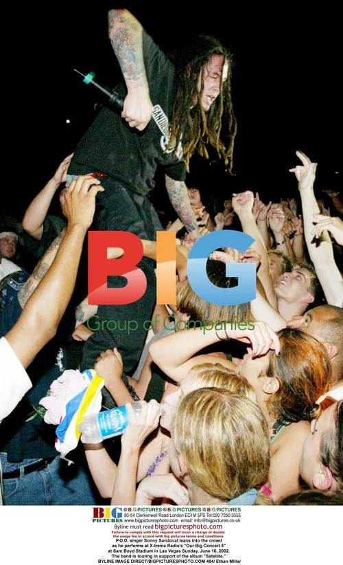 P.O.D. singer Sonny Sandoval at concert