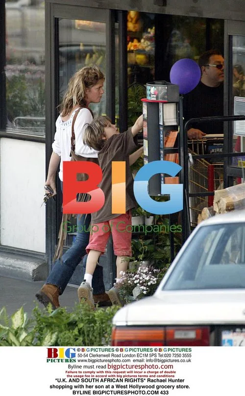 Rachael Hunter shops with son in West Hollywood
