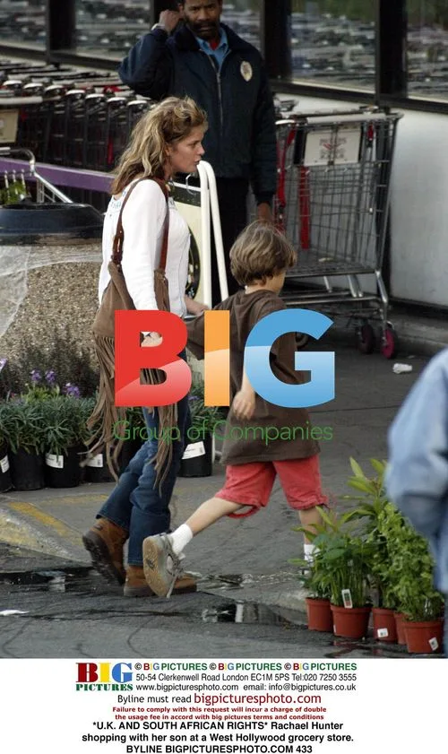 Rachael Hunter shopping with son in West Hollywood