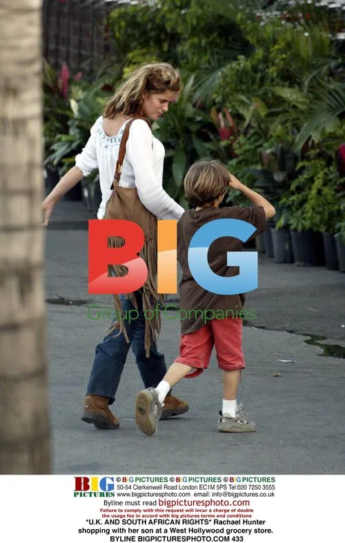 Rachael Hunter shops with son in West Hollywood
