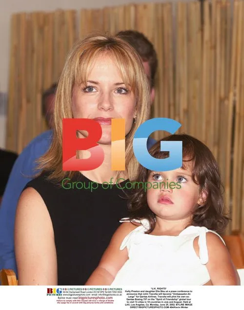 Kelly Preston and Ella Bleu at Qantas Event