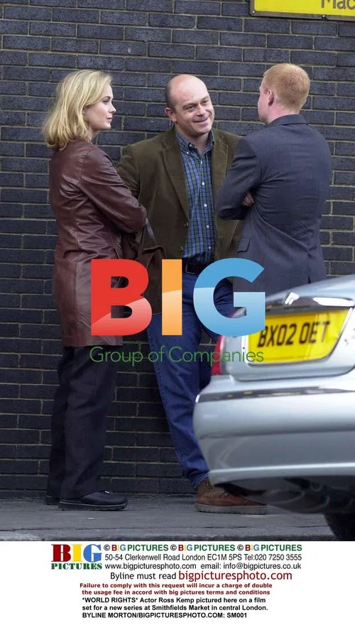 Actor Ross Kemp on film set in London