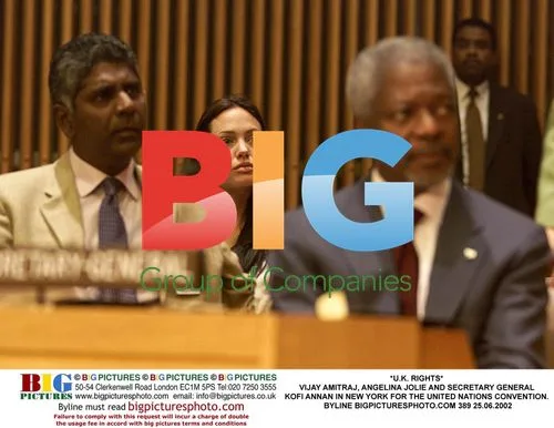 Vijay Amitraj, Angelina Jolie and Kofi Annan at UN Convention