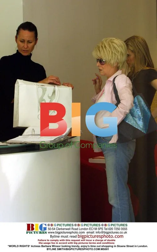 Barbara Winsor Enjoys Shopping in London