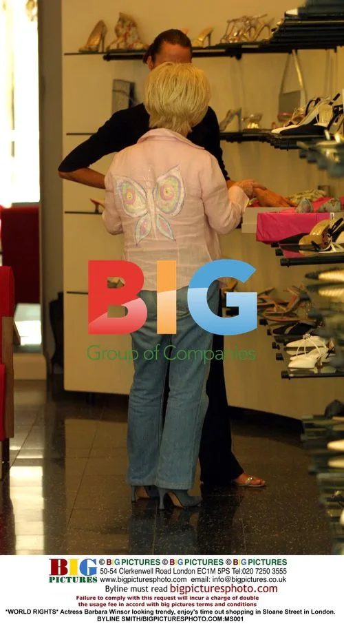 Barbara Winsor Shopping in London