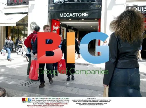 Elton John Shopping Spree at Virgin Megastore