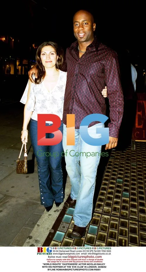 EastEnders actor Nicolas Bailey with partner