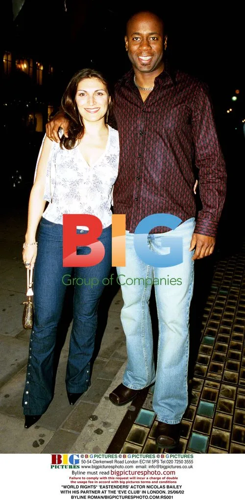 EastEnders' Nicolas Bailey with partner in London