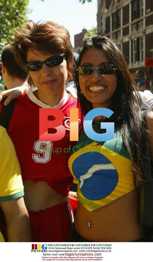 Brazilian fans celebrate World Cup final in London