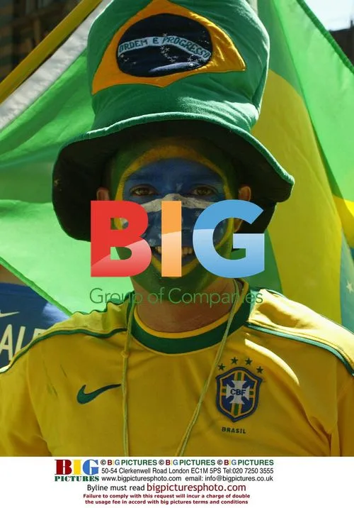 Brazilian fans celebrate World Cup final in London