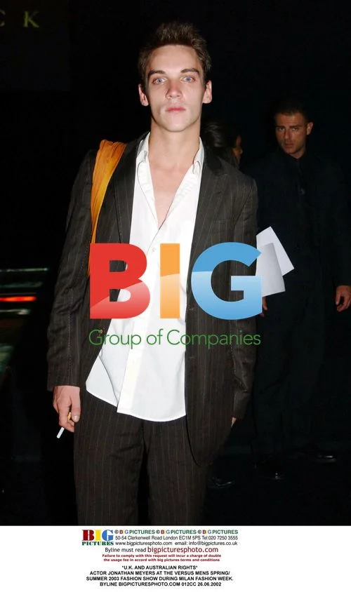Jonathan Meyers at Versus Mens Spring/Summer 2003 Fashion Show