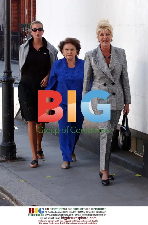 Ivana Trump, Ivanka Trump, and Ivana's mother arrive for lunch
