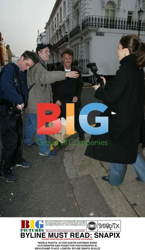 Dustin Hoffman signs autographs in London