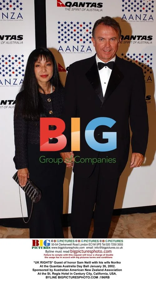 Sam Neill with wife Noriko at Quantas Australia Day Ball