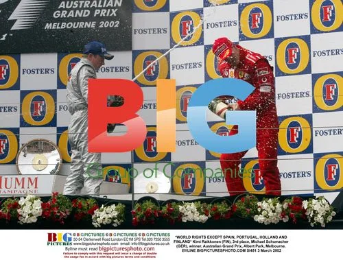Kimi Raikkonen and Michael Schumacher at Australian GP