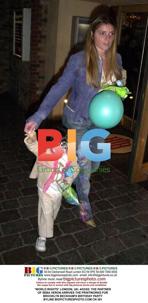 Seba Veron's Partner Arrives at Brooklyn Beckham's Birthday Party