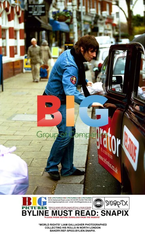 Liam Gallagher Collects Rolls at North London Bakery