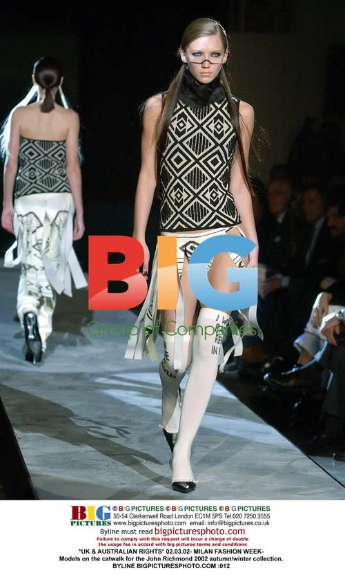 Models on Catwalk for John Richmond 2002 AW