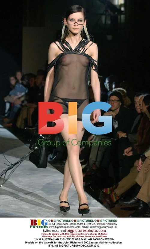 Models on Catwalk for John Richmond 2002 AW