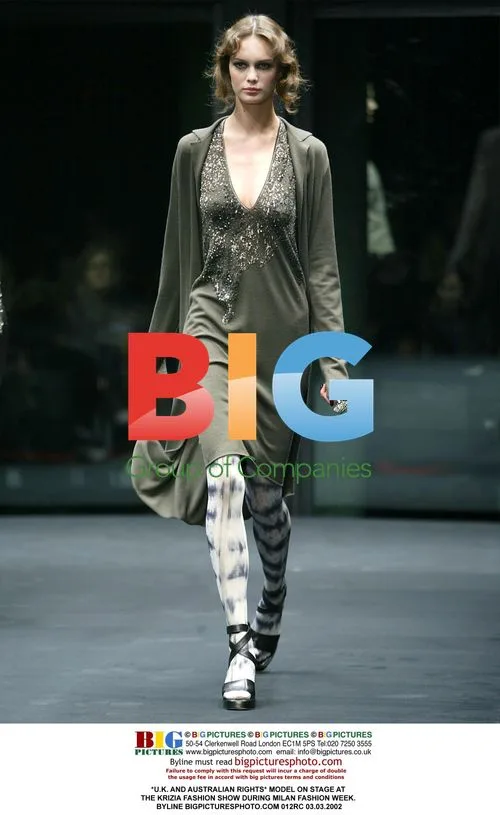 Model on stage at Krizia Fashion Show