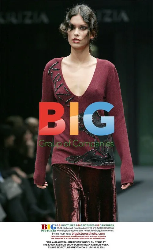 Model on Stage at Krizia Fashion Show