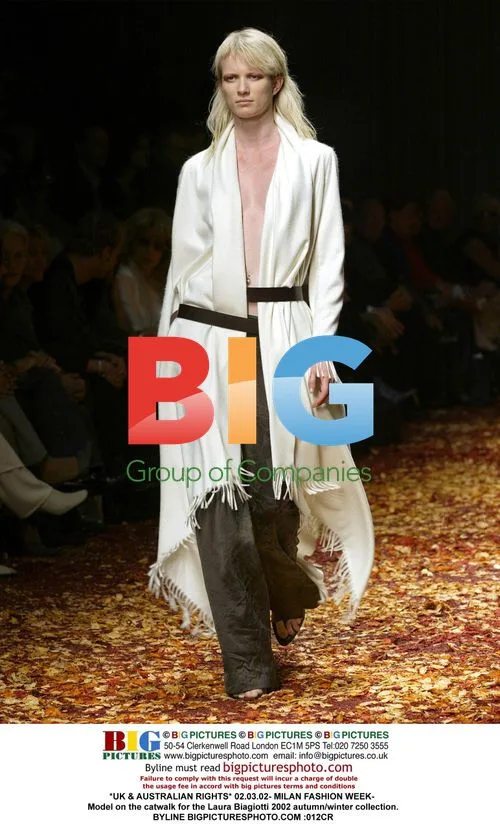 Model at Laura Biagiotti 2002 fashion show