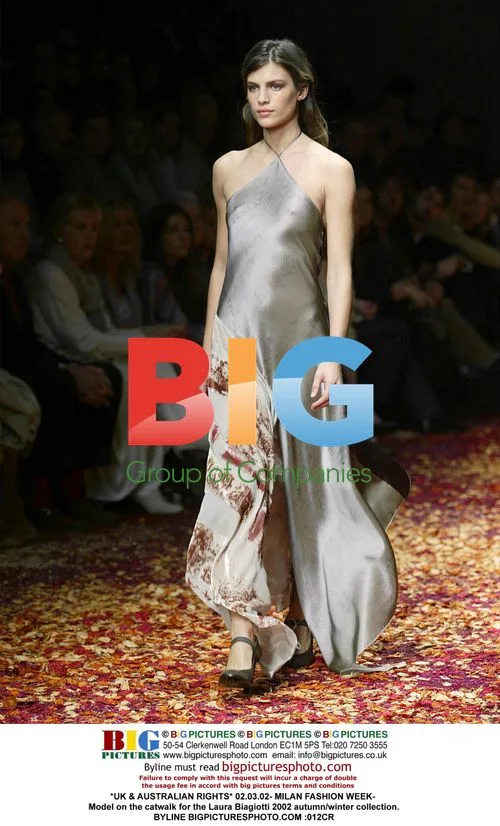 Model walks for Laura Biagiotti 2002 show