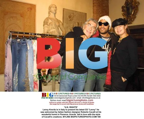 Lenny Kravitz in Italy with Roberto Cavalli