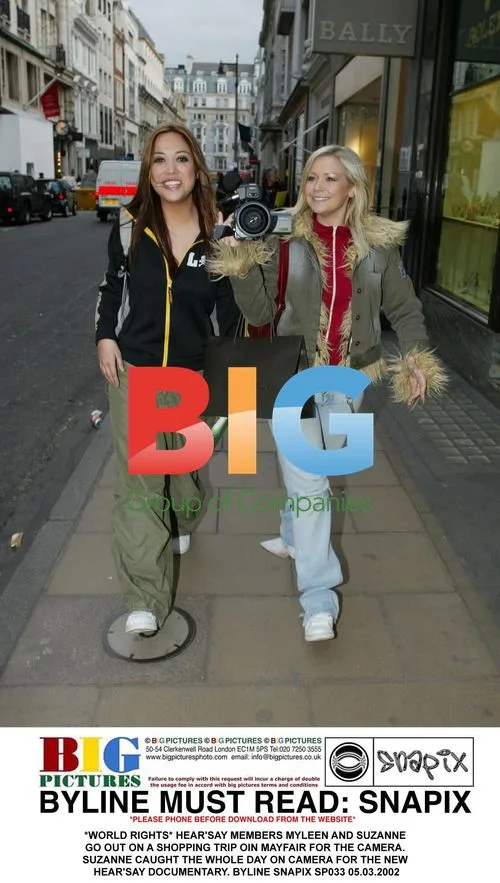 Hear'Say Members Myleen and Suzanne Shopping in Mayfair