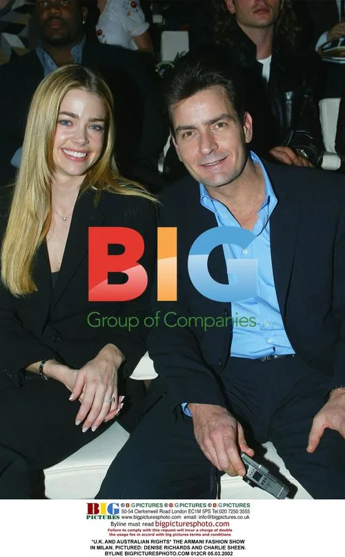 Armani Fashion Show in Milan with Denise Richards and Charlie Sheen