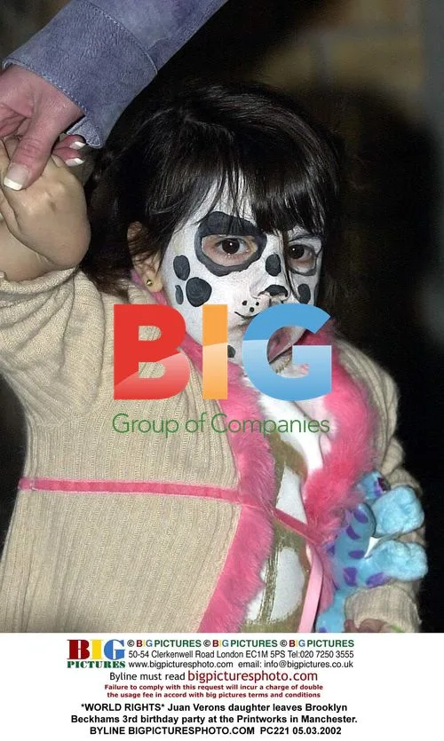 Juan Verons daughter leaves Brooklyn Beckhams 3rd birthday party