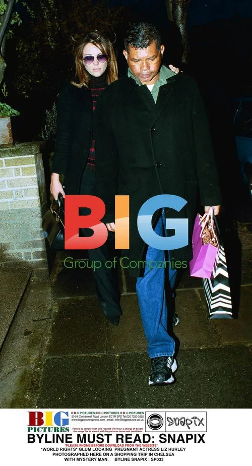 Liz Hurley Shopping with Mystery Man