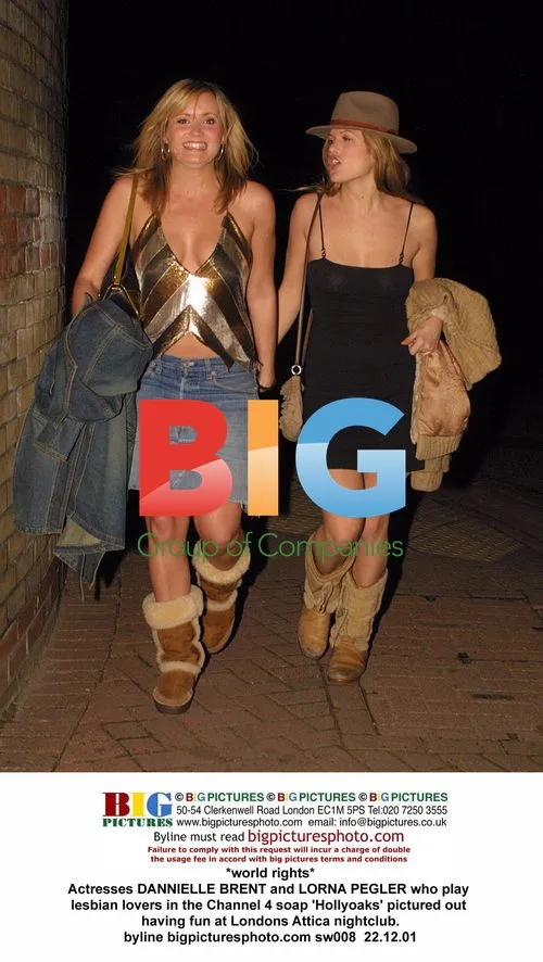 Actresses DANNIELLE BRENT and LORNA PEGLER from 'Hollyoaks'