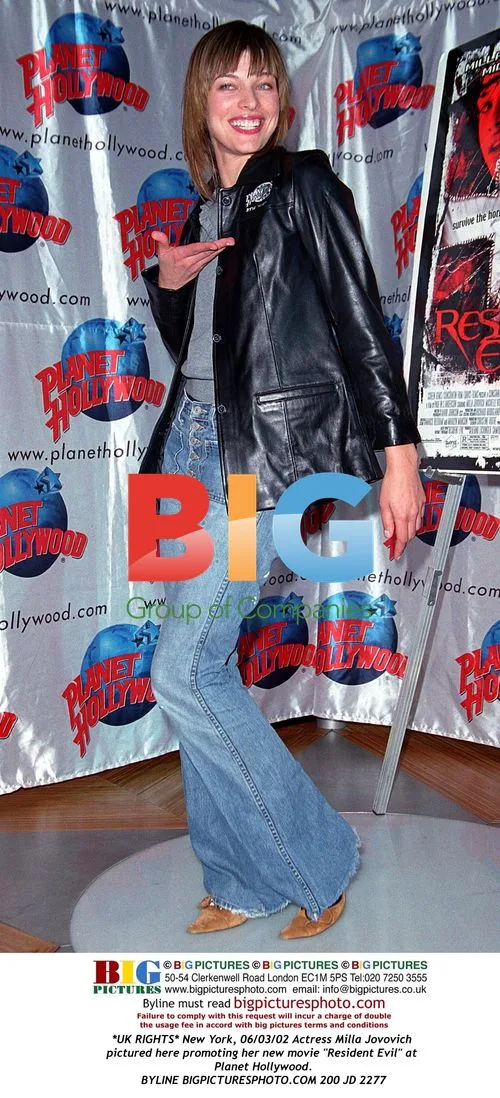 Milla Jovovich promoting "Resident Evil"